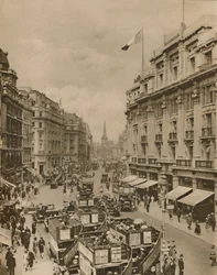 Bovenste deel van Regent Street, het paradijs van Londense shoppers