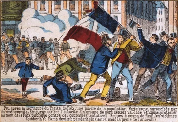 Opstand leidend tot de oprichting van de Parijse Commune, 1871