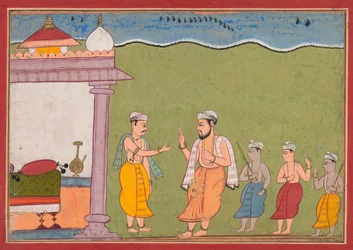 Vasudeva ontmoet Nanda uit een Bhagavata Purana, 1610