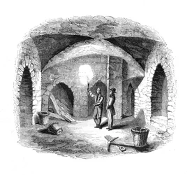 Gewelf onder het Oude Hogerhuis, 1845