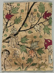 Fluwelen Fragment, Khusrau ziet Shirin baden