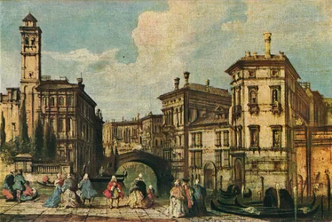 Venetië: Ingang naar de Cannaregio, 19e eeuw