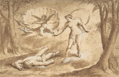 Venus ontdekt de dood van Adonis
