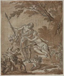 Venus en Adonis, 1713