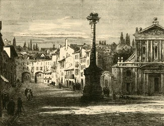 Uitzicht in Milaan, 1890