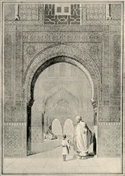 Uitzicht in de Hal van de Twee Zusters, 19e eeuw, 1907