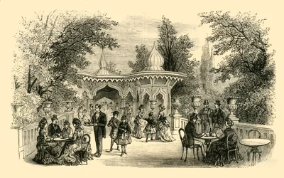 Uitzicht in de Surrey Tuinen, ca. 1878