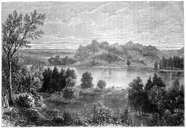 Uitzicht in de vallei van de boven Mississippi, 1877