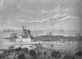 Uitzicht op Elmina, ca. 1880