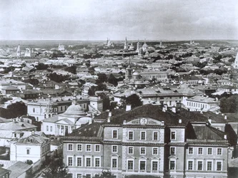 Uitzicht op Moskou vanaf de Ivan de Grote Klokkentoren, Rusland, 1884