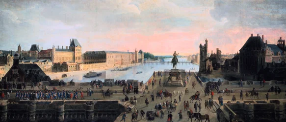 Uitzicht op Pont Neuf, Parijs, ca. 1635