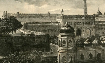 Uitzicht op de Grote Imambara, Lucknow, 1890