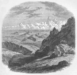 Uitzicht op de Himalaya