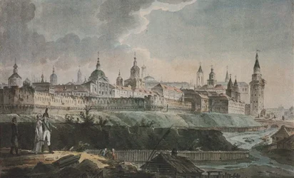 Uitzicht op de Kitay-gorod vanaf de Ruïnes van de Kanonnenwasserij, Begin 19e eeuw