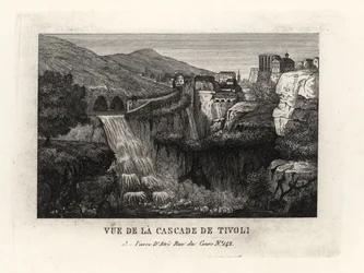 Watervallen bij Tivoli, Italië