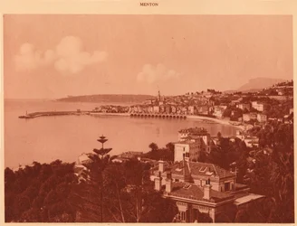 Uitzicht vanaf de Garavan Boulevard, Menton, 1930