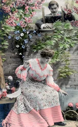 Vintage Franse ansichtkaart, ca. 1900