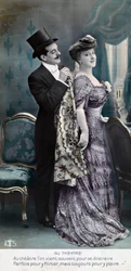 Vintage Franse ansichtkaart, ca. 1900