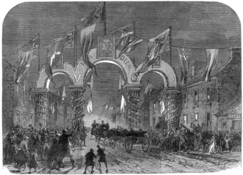 Bezoek van de Prins en Prinses van Wales aan Dunrobin Castle, Schotland, 1866