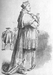W. Macready als Kardinaal Wolsey, midden 19e eeuw, 1901