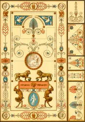 Muurschildering en plafonddecoratie, Duitsland, begin 19e eeuw, 1898