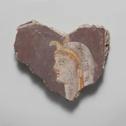 Muurschildering fragment, 1e eeuw n.Chr.