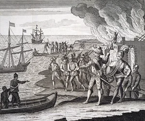 Walter Raleigh verovert Fort St. Joseph