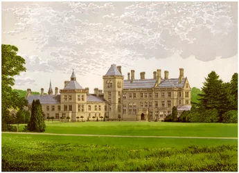 Walton Hall, Warwickshire, huis van Baronet Mordaunt, ca. 1880