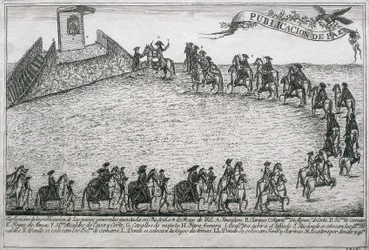 Oorlog van de Sinaasappels, gravure