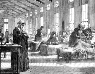 Afdeling in het Hampstead Pokkenziekenhuis, 1871