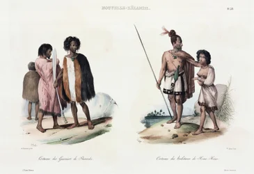 Krijgers van Shouraki en inwoners van Houa Houa, Nieuw-Zeeland