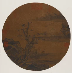 Wilde Ganzen Dalen Neer op een Zandbank, Mogelijk Ming-dynastie, 1368-1644