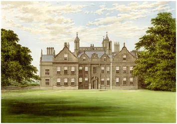 Willesley Hall, Derbyshire, huis van de Graaf van Loudoun, ca. 1880