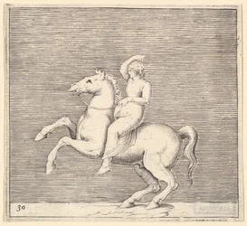 Vrouw op Steigerend Paard