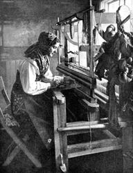 Vrouw aan het weefgetouw, Zweden, 1936