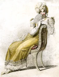 Vrouw met een waaier, c1750-1850