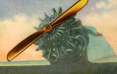 Houten vliegtuigpropeller gemaakt door het bedrijf Schwarz Propeller-Werk, 1932
