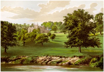 Wyaston Leys, Herefordshire, huis van de familie Bannerman, ca. 1880
