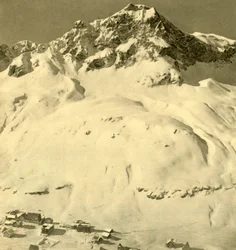 Zürs en de Hasenfluh piek, Vorarlberg, Oostenrijk, c1935