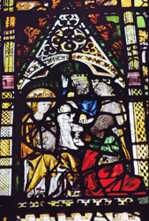 Aanbidding der Wijzen, oorspronkelijk uit Aerschot, nabij Leuven (detail)