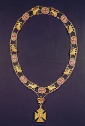 Ereketting, goud en email, aangeboden aan de Hertog van Wellington door George IV, ca. 1825