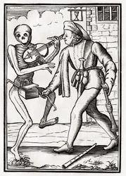 De dood komt naar de muzikant, uit 