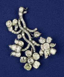 Diamanten spray van de Russische kroonjuwelen, ooit eigendom van keizerin Catharina, ca. 1760