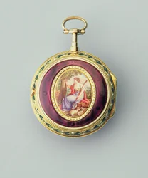 Gouden en geëmailleerde consulaire cilinderhorloge, door Thomas Grignion en Zoon, 1777