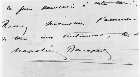 Handschrift en handtekening van Napoleon Bonaparte (1769-1821)