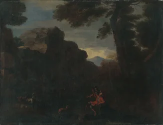Landschap met figuurlijke stafage