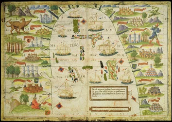 Kaart van de Chinese zee, uit een facsimile van de 