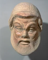 Masker van de buitenkant van een theater, 3e eeuw v.Chr.