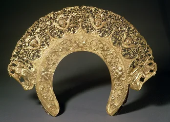 Russische diadeem met filigraanwerk door zilversmid met het monogram C.A., ca. 1730s
