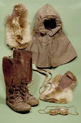 Scotts kleding gebruikt op de Antarctische expeditie, 1901-4